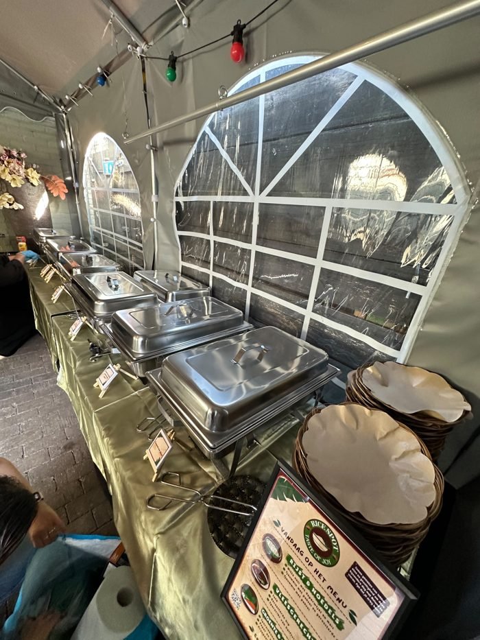 Buffet opgebouwd voor een feest